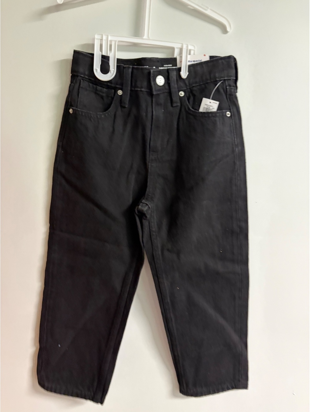 Girls, Old Navy, slouchy straight, high-rise jeans and black size 6